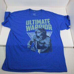 Ultimate Warrior WWE Wrestling  Men's Blue T-Shirt Size 2XL